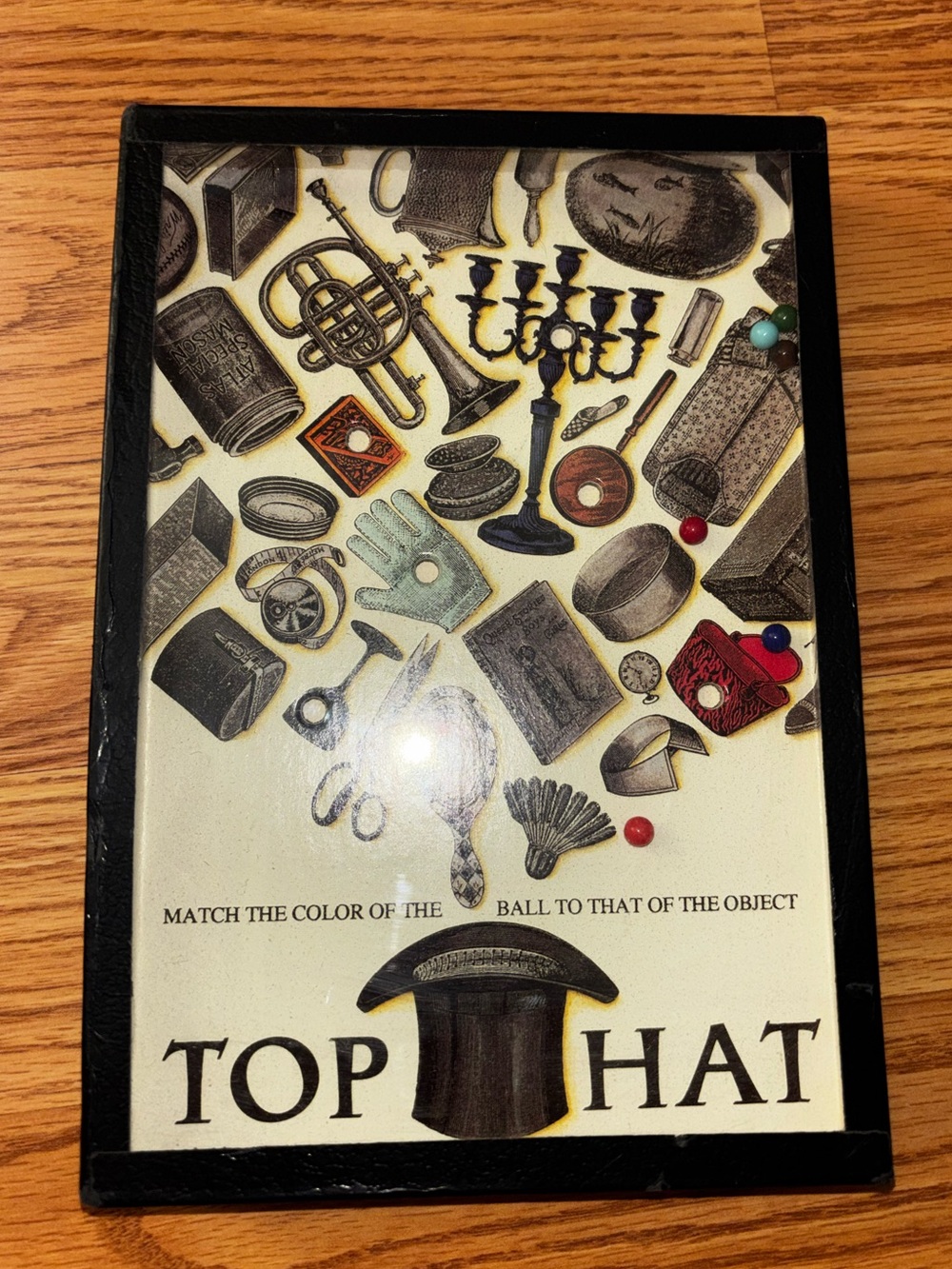 Vintage 1991 Top Hat Quality Skill Illustrated Game Wall Art - Black Frame